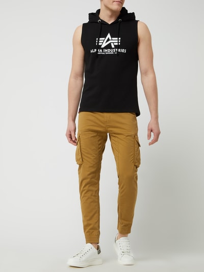 Alpha Industries Cargohose mit Label-Details Modell 'Twill' Sand 1