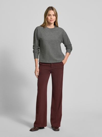 s.Oliver RED LABEL Regular Fit Pullover aus Baumwoll-Mix Mittelgrau Melange 1