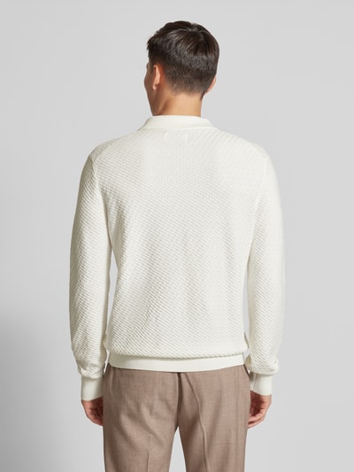 JAKE*S STUDIO MEN Cardigan aus Viskose mit Strukturmuster Offwhite 5