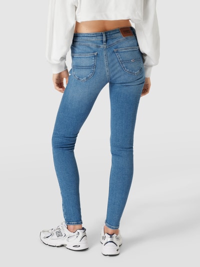 Tommy Jeans Jeans mit Label-Patch aus Leder Modell 'Sophie' Jeansblau 5