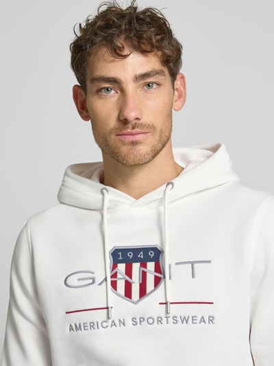 Gant Hoodie met labelstitching, model 'ARCHIVE SHIELD' Offwhite - 3
