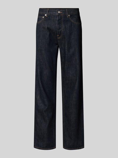 Produktfoto, Straight Fit Jeans aus reiner Baumwolle Modell 'DOVER' von Tommy Hilfiger in dunkler Denim-Optik mit Kontrastnähten und 5-Pocket-Design
