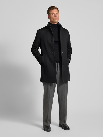 MCNEAL Regular fit lange jas met opstaande kraag Zwart - 1