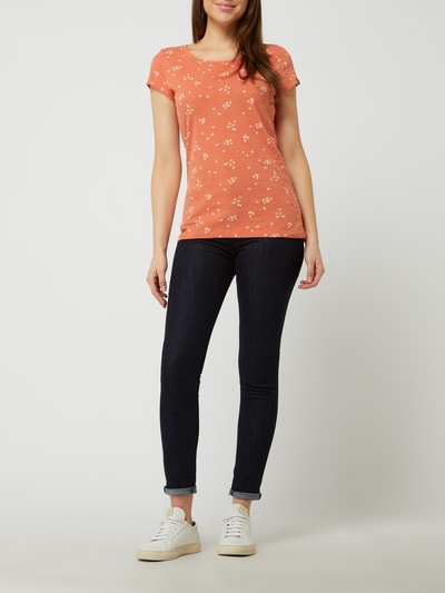 Ragwear T-Shirt mit floralem Muster Modell 'Mint Canomile' Orange 1