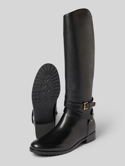 Lauren Ralph Lauren Lederstiefel mit Dornschließe Modell 'COLLINS' Black 4