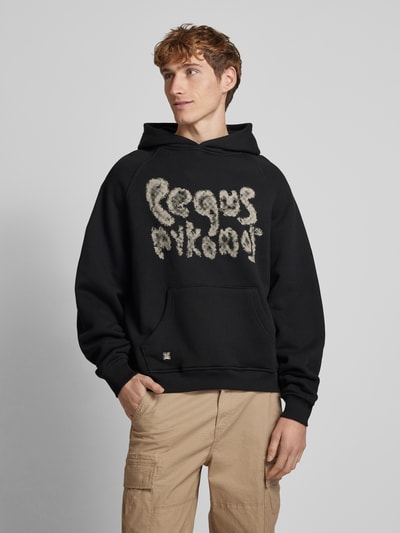 PEQUS Hoodie met labelprint Zwart - 4