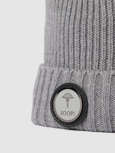 JOOP! Collection Beanie mit Label-Patch Modell 'Francis' Hellgrau 2