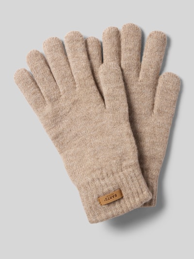 Barts Handschuhe mit Label-Patch Modell 'Witzia' Hellbraun 1