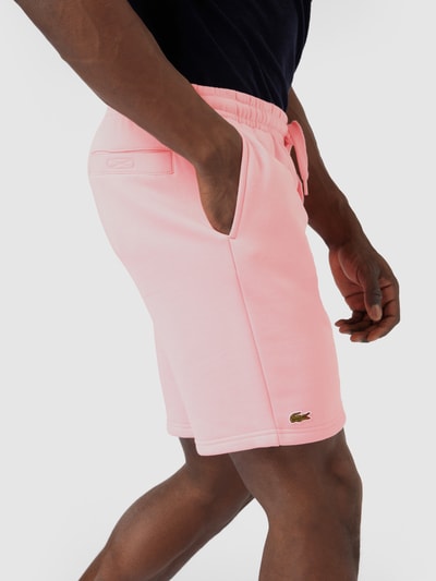 Lacoste Regular fit sweatshorts met logo Roze - 3