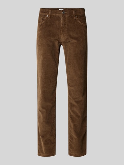 Brax Corduroy broek in 5-pocketmodel, model 'Cadiz' Middenbruin - 2