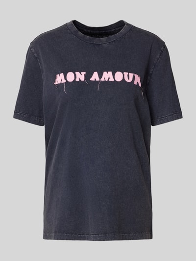 Zadig & Voltaire T-Shirt mit Statement-Print Modell 'EDWIN' Marine 1