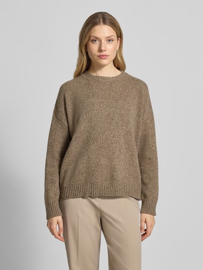 Weekend Max Mara Relaxed Fit Strickpullover aus reiner Wolle Modell 'SIBARI' Mud Melange 4