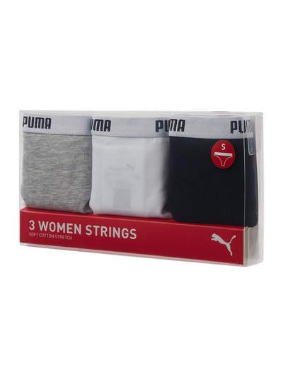 Puma String met stretch, set van 3 stuks Lichtgrijs - 2