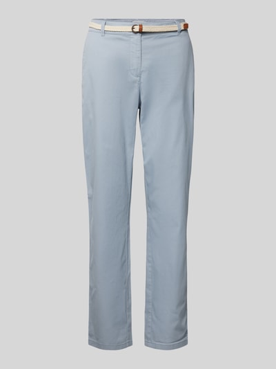 Christian Berg Woman Casual fit chino met riem Lichtblauw - 2