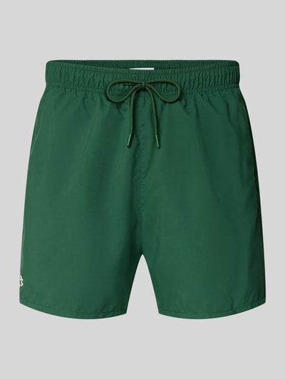 Produktfoto, Badeshorts mit Logo-Stitching von Lacoste in Optik: Unifarben mit Tunnelzug, Bundabschluss: Elastisch, Funktion: Schnelltrocknend, seitliche Eingrifftaschen
