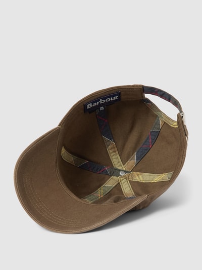 Barbour Basecap mit Label-Stitching Modell 'CASCADE' Oliv 2