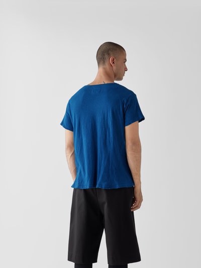 Greg Lauren T-Shirt mit Rundhalsausschnitt Dunkelblau 5