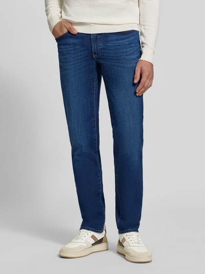 Brax Straight Fit Jeans aus Baumwoll-Mix Modell 'Cadiz' Dunkelblau 4