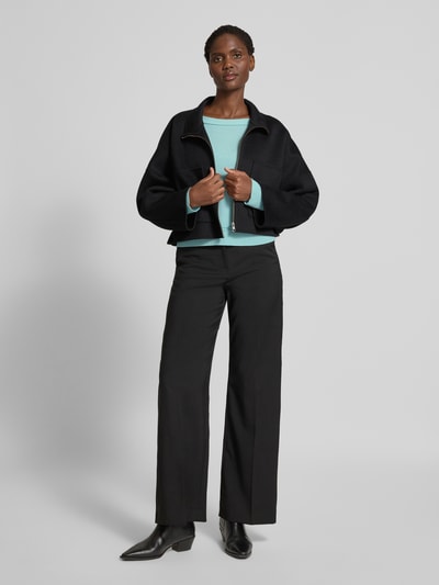 Marc Cain Sweter z dzianiny z mieszanki żywej wełny i kaszmiru Miętowy 1