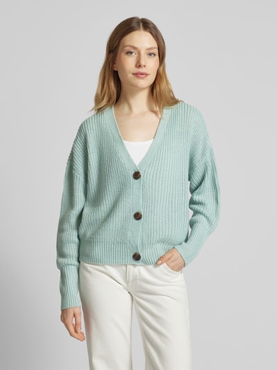 Vero Moda Regular Fit Strickjacke mit Ballonärmeln Modell 'LEA' Schilf 4