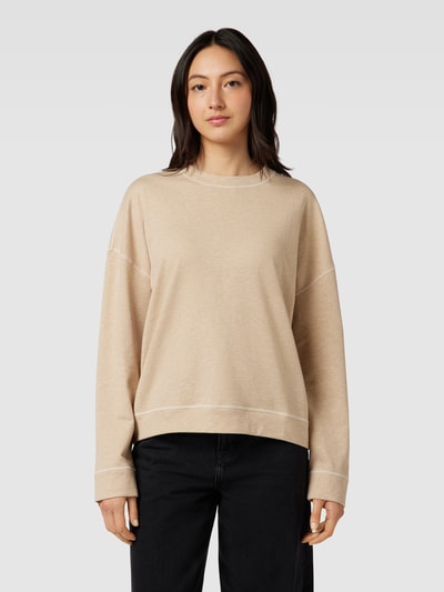 Marc O'Polo Sweatshirt mit überschnittenen Schultern Modell 'FRENCH TERRY' Beige 4