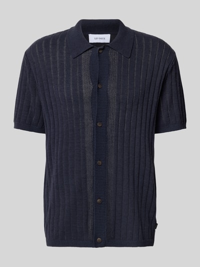 Les Deux Regular Fit Freizeithemd aus Baumwoll-Leinen-Mix Modell 'Floyd' Marine 2