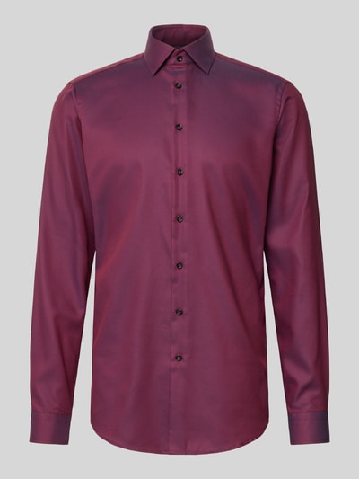 Christian Berg Men Regular Fit Businesshemd mit extra langem Arm Bordeaux 2
