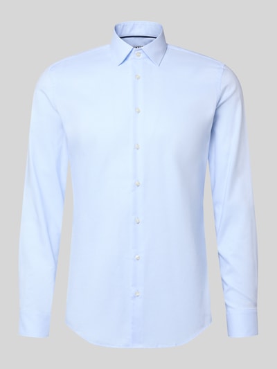 Jake*s Slim Fit Businesshemd aus reiner Baumwolle Bleu 1