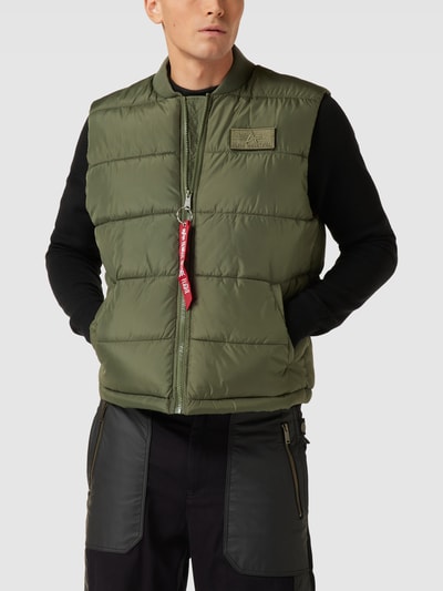 Alpha Industries Kamizelka pikowana z naszywką z logo model ‘Puffer’ Zielony 4