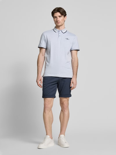 Tom Tailor Regular fit poloshirt met contraststrepen Rookblauw - 1