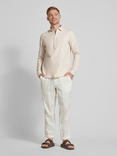 Jack & Jones Premium Regular Fit Leinenhemd mit Kentkragen Modell 'MAZE' Sand 1