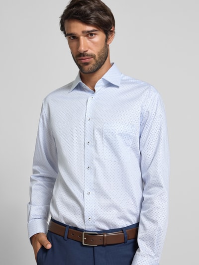 ETERNA Modern Fit Business-Hemd mit Knopfleiste Bleu 3