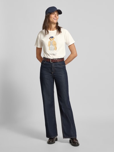 Polo Ralph Lauren T-shirt met labelprint Offwhite - 1