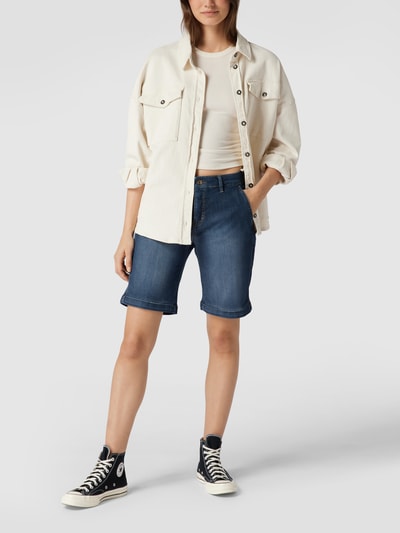 MAC Shorts mit Label-Patch Marine 1