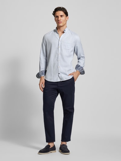 Colours & Sons Regular fit vrijetijdsoverhemd met button-downkraag Lichtblauw - 1