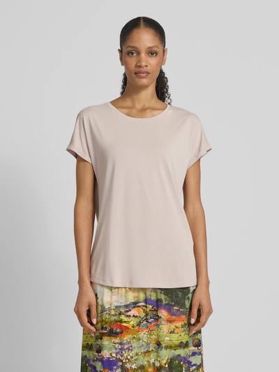 Christian Berg Woman T-shirt z mieszanki modalu z okrągłym dekoltem Piaskowy 4