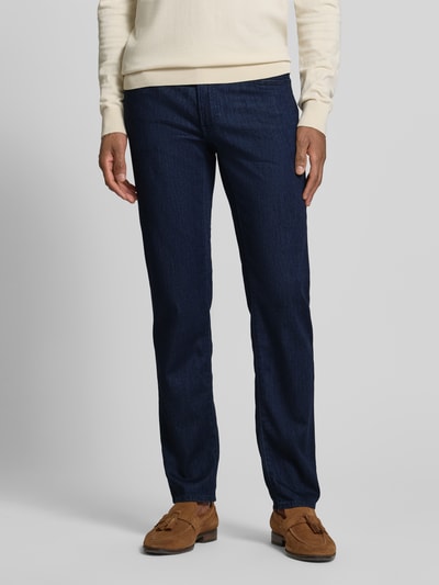 Brax Regular Fit Jeans aus Baumwoll-Mix mit Viskose-Seiden-Anteil Modell 'Chuck' Dunkelblau 4