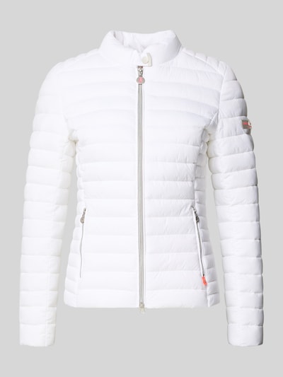 Produktfoto, Steppjacke mit Zweiwege-Reißverschluss Modell 'JUDY' von Frieda & Freddies, weiß, schmal gesteppt, Reißverschlusstaschen, Slim Fit, Stehkragen, Damen, Rückenlänge 57 cm, Schulterbreite 40 cm, Brustweite 48 cm, Ärmellänge 64 cm.