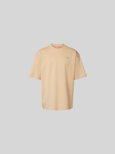 Diesel T-Shirt mit Label-Stitching Camel 2