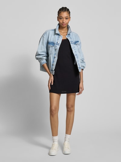 Tommy Jeans Getailleerde mini-jurk van puur katoen Zwart - 1