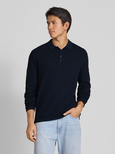 Jack & Jones Gebreide pullover met kentkraag Marineblauw - 4