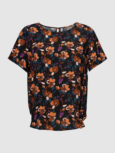 ONLY CARMAKOMA PLUS SIZE blouseshirt met bloemenmotief Zwart - 2