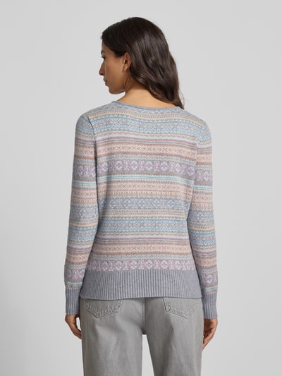 Christian Berg Woman Gebreide pullover met ribboorden Middengrijs gemêleerd - 5