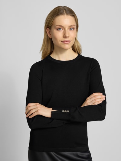 Christian Berg Woman Selection Gebreide pullover met ronde hals Zwart - 3