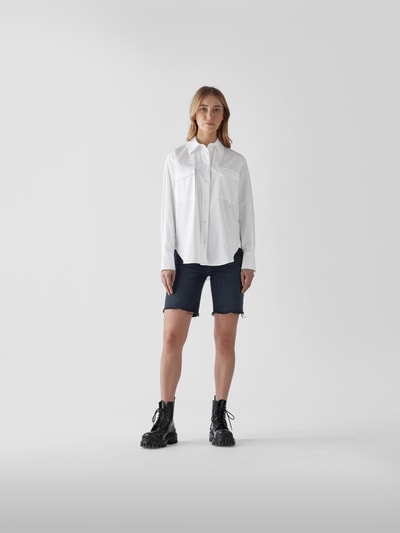Victoria Beckham Hemdbluse mit Label-Stitching Weiß 1