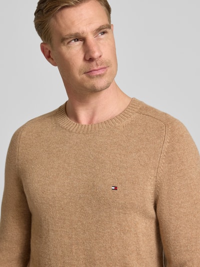 Tommy Hilfiger Regular Fit Strickpullover aus feinster Wolle  Camel 3