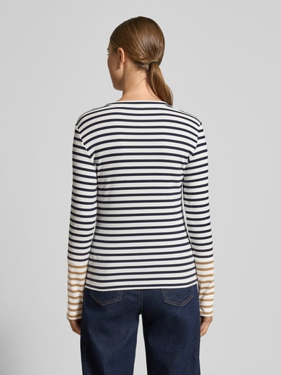 Marc Cain Shirt met lange mouwen en labeldetail Zand - 5