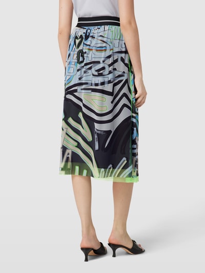 Marc Cain Midirock mit Allover-Print Hellblau 5