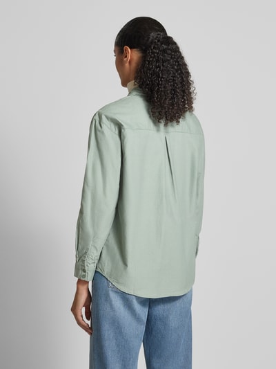 ZABAIONE Regular fit overhemdblouse met labeldetail Mintgroen - 5