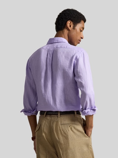 Polo Ralph Lauren Relaxed Fit Freizeithemd aus reinem Leinen Lila 5